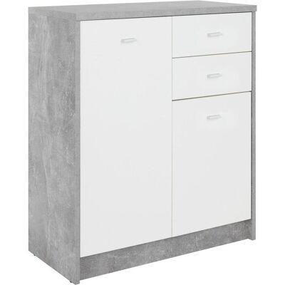 Möbelix , Grau, Weiß , Holzwerkstoff , 3 Fächer , 2 Schublade(n) Schubladen , 74x85.4x34.6 cm , Beimöbel erhältlich , Kleinmöbel, Kommoden, Kommoden Möbelix , Grau, Weiß , Holzwerkstoff , 3 Fächer , 2 Schublade(n) Schubladen , 74x85.4x34.6 cm , Beimöbel erhältlich , Kleinmöbel, Kommoden, Kommoden