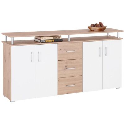 Möbelix , Weiß, Eichefarben , Holzwerkstoff , 2 Fächer , 3 Schublade(n) Schubladen , 176x90x38 cm , Kleinmöbel, Kommoden, Kommoden Möbelix , Weiß, Eichefarben , Holzwerkstoff , 2 Fächer , 3 Schublade(n) Schubladen , 176x90x38 cm , Kleinmöbel, Kommoden, Kommoden