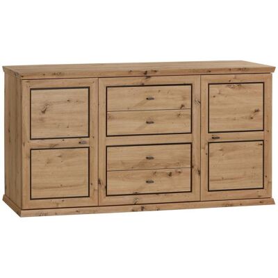 MÖBELIX , Anthrazit, Eichefarben , Holzwerkstoff , 2 Fächer , 4 Schublade(n) Schubladen , 160x89.5x43 cm , Beimöbel erhältlich, stehend , MÖBELIX , Anthrazit, Eichefarben , Holzwerkstoff , 2 Fächer , 4 Schublade(n) Schubladen , 160x89.5x43 cm , Beimöbel erhältlich, stehend ,