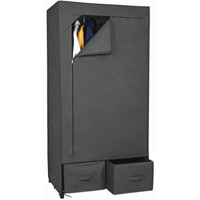 Möbelix , Dunkelgrau , Metall, Textil , 1 Fächer , 2 Schublade(n) Schubladen , 80x160x50 cm , ISO 9001 , Schlafzimmer, Kleiderschränke Möbelix , Dunkelgrau , Metall, Textil , 1 Fächer , 2 Schublade(n) Schubladen , 80x160x50 cm , ISO 9001 , Schlafzimmer, Kleiderschränke