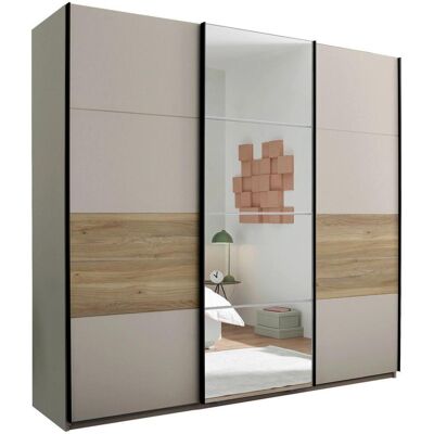 Möbelix , Eichefarben, Kaschmir , Glas, Holzwerkstoff , 5 Fächer , 3 Schublade(n) Schubladen , 215x204x63 cm , Schrankfront mit Spiegel , Möbelix , Eichefarben, Kaschmir , Glas, Holzwerkstoff , 5 Fächer , 3 Schublade(n) Schubladen , 215x204x63 cm , Schrankfront mit Spiegel ,
