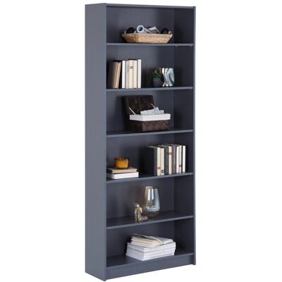 Möbelix , Anthrazit , Holzwerkstoff , 5 Fächer , 80x202x28 cm , Kleinmöbel, Regale, Bücherregale Möbelix , Anthrazit , Holzwerkstoff , 5 Fächer , 80x202x28 cm , Kleinmöbel, Regale, Bücherregale