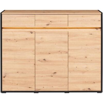 MÖBELIX , Schwarz, Eiche Artisan , Holzwerkstoff , 6 Fächer , 3 Schublade(n) Schubladen , 130.5x109x38 cm , Beimöbel erhältlich , Kleinmöbel, Kommoden, Kommoden MÖBELIX , Schwarz, Eiche Artisan , Holzwerkstoff , 6 Fächer , 3 Schublade(n) Schubladen , 130.5x109x38 cm , Beimöbel erhältlich , Kleinmöbel, Kommoden, Kommoden