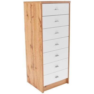 Möbelix , Weiß, Eichefarben , Holzwerkstoff , 7 Schublade(n) Schubladen , 50x111.4x34.6 cm , Beimöbel erhältlich , Kleinmöbel, Kommoden, Kommoden Möbelix , Weiß, Eichefarben , Holzwerkstoff , 7 Schublade(n) Schubladen , 50x111.4x34.6 cm , Beimöbel erhältlich , Kleinmöbel, Kommoden, Kommoden