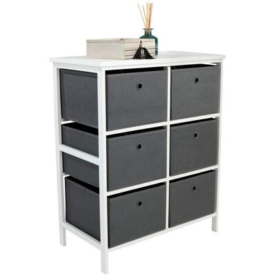 Möbelix , Grau, Weiß , Textil, Holzwerkstoff , 6 Schublade(n) Schubladen , 70x80x30 cm , stehend , Kleinmöbel, Regale, Bücherregale Möbelix , Grau, Weiß , Textil, Holzwerkstoff , 6 Schublade(n) Schubladen , 70x80x30 cm , stehend , Kleinmöbel, Regale, Bücherregale