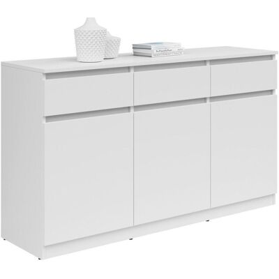 Möbelix , Weiß , Holzwerkstoff , 3 Fächer , 3 Schublade(n) Schubladen , 135x81x42 cm , Kleinmöbel, Kommoden, Kommoden Möbelix , Weiß , Holzwerkstoff , 3 Fächer , 3 Schublade(n) Schubladen , 135x81x42 cm , Kleinmöbel, Kommoden, Kommoden