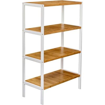 MÖBELIX , Braun, Weiß , Holz, Holzwerkstoff , Bambus , massiv , 4 Fächer , 70x110x33 cm , Beimöbel erhältlich , Kleinmöbel, Regale, Bücherregale MÖBELIX , Braun, Weiß , Holz, Holzwerkstoff , Bambus , massiv , 4 Fächer , 70x110x33 cm , Beimöbel erhältlich , Kleinmöbel, Regale, Bücherregale