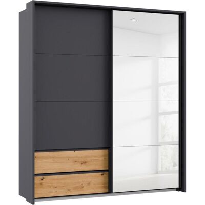Möbelix , Grau, Eiche Artisan , Holzwerkstoff , 2 Fächer , 2 Schublade(n) Schubladen , 181x210x62 cm , Blauer Engel, BQ - Bündnis für Qualität, Made in Germany , Möbelix , Grau, Eiche Artisan , Holzwerkstoff , 2 Fächer , 2 Schublade(n) Schubladen , 181x210x62 cm , Blauer Engel, BQ - Bündnis für Qualität, Made in Germany ,