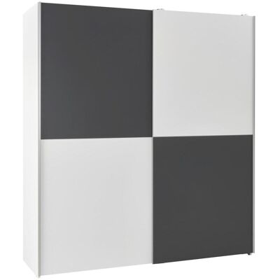 Möbelix , Graphitfarben, Weiß , Holzwerkstoff , 2 Fächer , 170x191x59 cm , FSC MIX , Schlafzimmer, Kleiderschränke, Schwebetürenschränke Möbelix , Graphitfarben, Weiß , Holzwerkstoff , 2 Fächer , 170x191x59 cm , FSC MIX , Schlafzimmer, Kleiderschränke, Schwebetürenschränke