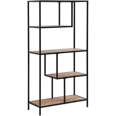 Möbelix , Schwarz, Eichefarben , Metall, Holzwerkstoff , 4 Fächer , 77x150x33 cm , Kleinmöbel, Raumteiler Möbelix , Schwarz, Eichefarben , Metall, Holzwerkstoff , 4 Fächer , 77x150x33 cm , Kleinmöbel, Raumteiler