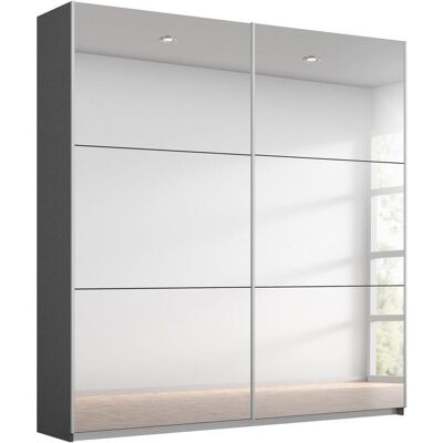 Möbelix , Graphitfarben, Silberfarben , Glas , 2 Fächer , 175x210x59 cm , Blauer Engel, Goldenes M, Made in Germany , umfangreiches Zubehör erhältlich, in verschiedenen Größen erhältlich, Schrankfront mit Spiegel , Schlafzimmer, Kleiderschränke, Schwebetü Möbelix , Graphitfarben, Silberfarben , Glas , 2 Fächer , 175x210x59 cm , Blauer Engel, Goldenes M, Made in Germany , umfangreiches Zubehör erhältlich, in verschiedenen Größen erhältlich, Schrankfront mit Spiegel , Schlafzimmer, Kleiderschränke, Schwebetü