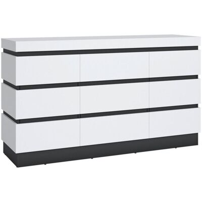 Möbelix , Anthrazit, Weiß , Holzwerkstoff , 5 Fächer , 1 Schublade(n) Schubladen , 160.8x92.5x45 cm , Kleinmöbel, Kommoden, Sideboards Möbelix , Anthrazit, Weiß , Holzwerkstoff , 5 Fächer , 1 Schublade(n) Schubladen , 160.8x92.5x45 cm , Kleinmöbel, Kommoden, Sideboards