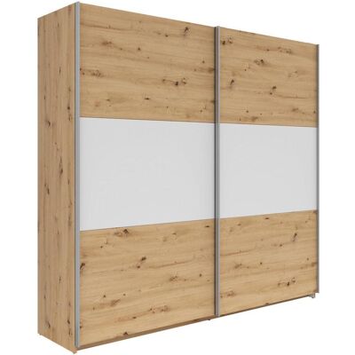 Möbelix , Weiß, Eichefarben , Holzwerkstoff , 2 Fächer , 218x210x59 cm , Schlafzimmer, Kleiderschränke, Schwebetürenschränke Möbelix , Weiß, Eichefarben , Holzwerkstoff , 2 Fächer , 218x210x59 cm , Schlafzimmer, Kleiderschränke, Schwebetürenschränke