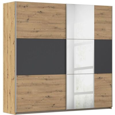 Möbelix , Grau, Klar, Eiche Artisan , Holzwerkstoff , 2 Fächer , 218x210x59 cm , Blauer Engel, Goldenes M, Made in Germany , Schlafzimmer, Kleiderschränke, Schwebetürenschränke Möbelix , Grau, Klar, Eiche Artisan , Holzwerkstoff , 2 Fächer , 218x210x59 cm , Blauer Engel, Goldenes M, Made in Germany , Schlafzimmer, Kleiderschränke, Schwebetürenschränke