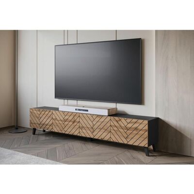 P & B , Eiche Wotan , Holzwerkstoff , 2 Fächer , 190x39x32 cm , FSC , stehend , Wohnzimmer, TV-Möbel, TV- & Lowboards P & B , Eiche Wotan , Holzwerkstoff , 2 Fächer , 190x39x32 cm , FSC , stehend , Wohnzimmer, TV-Möbel, TV- & Lowboards