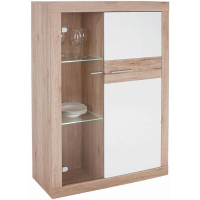 Möbelix , Weiß, Eichefarben , Holzwerkstoff , 4 Fächer , 96x132x35 cm , Beimöbel erhältlich, stehend, hängend , Kleinmöbel, Vitrinen, Vitrinenschränke Möbelix , Weiß, Eichefarben , Holzwerkstoff , 4 Fächer , 96x132x35 cm , Beimöbel erhältlich, stehend, hängend , Kleinmöbel, Vitrinen, Vitrinenschränke