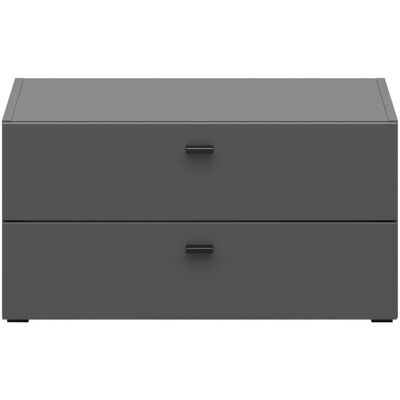 MÖBELIX , Graphitfarben , Holzwerkstoff , 2 Schublade(n) Schubladen , 64x32x35 cm , FSC MIX , Wohnzimmer, Wohnwände, Wohnwände MÖBELIX , Graphitfarben , Holzwerkstoff , 2 Schublade(n) Schubladen , 64x32x35 cm , FSC MIX , Wohnzimmer, Wohnwände, Wohnwände