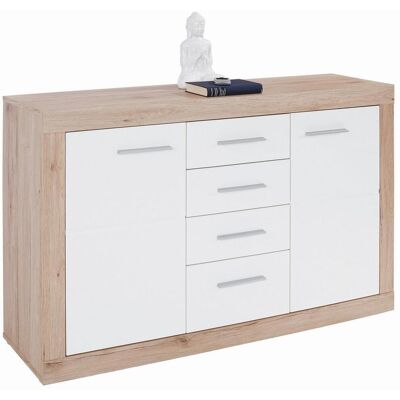 Möbelix , Weiß, Eichefarben , Holzwerkstoff , 2 Fächer , 4 Schublade(n) Schubladen , 138x86x35 cm , Beimöbel erhältlich, stehend , Kleinmöbel, Kommoden, Sideboards Möbelix , Weiß, Eichefarben , Holzwerkstoff , 2 Fächer , 4 Schublade(n) Schubladen , 138x86x35 cm , Beimöbel erhältlich, stehend , Kleinmöbel, Kommoden, Sideboards