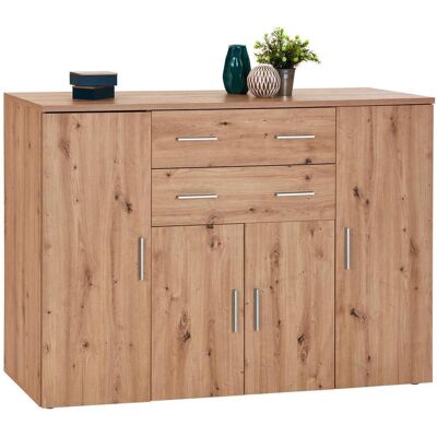 Möbelix , Eichefarben , Holzwerkstoff , Eiche , 5 Fächer , 2 Schublade(n) Schubladen , 152x107x50 cm , Kleinmöbel, Kommoden, Kommoden Möbelix , Eichefarben , Holzwerkstoff , Eiche , 5 Fächer , 2 Schublade(n) Schubladen , 152x107x50 cm , Kleinmöbel, Kommoden, Kommoden