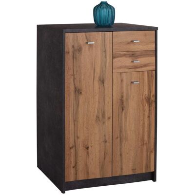 Möbelix , Eichefarben , Holzwerkstoff , 5 Fächer , 2 Schublade(n) Schubladen , 74x111.4x34.6 cm , Kleinmöbel, Kommoden, Kommoden Möbelix , Eichefarben , Holzwerkstoff , 5 Fächer , 2 Schublade(n) Schubladen , 74x111.4x34.6 cm , Kleinmöbel, Kommoden, Kommoden