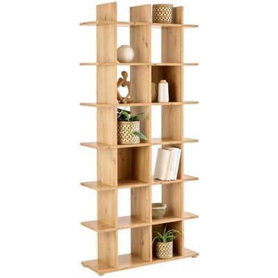 Möbelix , Eiche Artisan , Holzwerkstoff , 28 Fächer , 79.8x175.2x25.5 cm , Kleinmöbel, Regale, Bücherregale Möbelix , Eiche Artisan , Holzwerkstoff , 28 Fächer , 79.8x175.2x25.5 cm , Kleinmöbel, Regale, Bücherregale