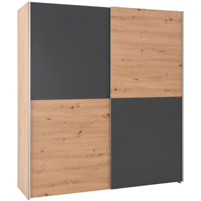 Möbelix , Graphitfarben, Eiche Artisan , Holzwerkstoff , 2 Fächer , 170x191x59 cm , FSC MIX , Schlafzimmer, Kleiderschränke, Schwebetürenschränke Möbelix , Graphitfarben, Eiche Artisan , Holzwerkstoff , 2 Fächer , 170x191x59 cm , FSC MIX , Schlafzimmer, Kleiderschränke, Schwebetürenschränke