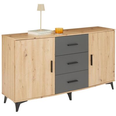 Möbelix , Anthrazit, Eiche Artisan , Holzwerkstoff , 2 Fächer , 3 Schublade(n) Schubladen , 160x90x45 cm , Kleinmöbel, Kommoden, Kommoden Möbelix , Anthrazit, Eiche Artisan , Holzwerkstoff , 2 Fächer , 3 Schublade(n) Schubladen , 160x90x45 cm , Kleinmöbel, Kommoden, Kommoden