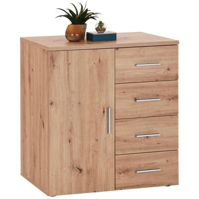 Möbelix , Eichefarben , Holzwerkstoff , Eiche , 1 Fächer , 4 Schublade(n) Schubladen , 80x86x50 cm , Kleinmöbel, Kommoden, Kommoden Möbelix , Eichefarben , Holzwerkstoff , Eiche , 1 Fächer , 4 Schublade(n) Schubladen , 80x86x50 cm , Kleinmöbel, Kommoden, Kommoden
