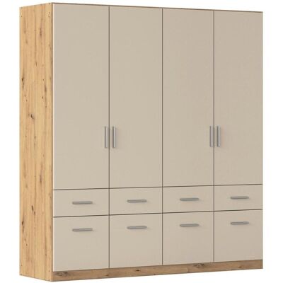 Möbelix , Champagner, Eiche Artisan , Holzwerkstoff , 2 Fächer , 8 Schublade(n) Schubladen , 181x197x54 cm , Blauer Engel, Goldenes M, Made in Germany , Schlafzimmer, Kleiderschränke, Drehtürenschränke Möbelix , Champagner, Eiche Artisan , Holzwerkstoff , 2 Fächer , 8 Schublade(n) Schubladen , 181x197x54 cm , Blauer Engel, Goldenes M, Made in Germany , Schlafzimmer, Kleiderschränke, Drehtürenschränke