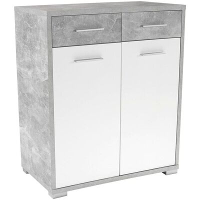 Möbelix , Grau, Weiß , Holz , 1 Fächer , 2 Schublade(n) Schubladen , 98x105x44 cm , stehend , Kleinmöbel, Kommoden, Kommoden Möbelix , Grau, Weiß , Holz , 1 Fächer , 2 Schublade(n) Schubladen , 98x105x44 cm , stehend , Kleinmöbel, Kommoden, Kommoden