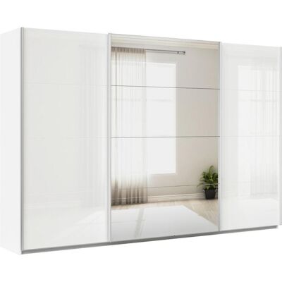 Möbelix , Silberfarben, Weiß, Weiß Hochglanz , Glas, Holzwerkstoff , 4 Fächer , 315x210x62 cm , Blauer Engel, Goldenes M, Made in Germany , Schlafzimmer, Kleiderschränke, Schwebetürenschränke Möbelix , Silberfarben, Weiß, Weiß Hochglanz , Glas, Holzwerkstoff , 4 Fächer , 315x210x62 cm , Blauer Engel, Goldenes M, Made in Germany , Schlafzimmer, Kleiderschränke, Schwebetürenschränke
