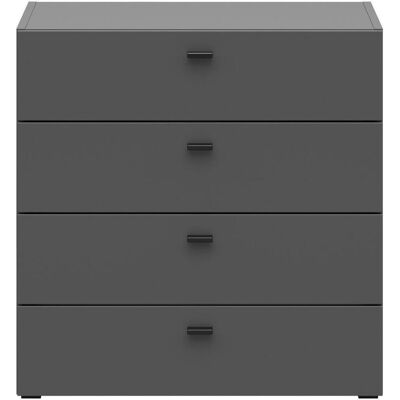 MÖBELIX , Graphitfarben , Holzwerkstoff , 4 Schublade(n) Schubladen , 64x64x35 cm , FSC MIX , Wohnzimmer, Wohnwände, Wohnwände MÖBELIX , Graphitfarben , Holzwerkstoff , 4 Schublade(n) Schubladen , 64x64x35 cm , FSC MIX , Wohnzimmer, Wohnwände, Wohnwände