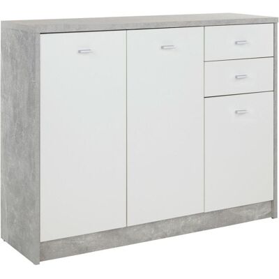 Möbelix , Grau, Weiß , Holzwerkstoff , 3 Fächer , 2 Schublade(n) Schubladen , 109.1x85.4x34.6 cm , Beimöbel erhältlich , Kleinmöbel, Kommoden, Kommoden Möbelix , Grau, Weiß , Holzwerkstoff , 3 Fächer , 2 Schublade(n) Schubladen , 109.1x85.4x34.6 cm , Beimöbel erhältlich , Kleinmöbel, Kommoden, Kommoden