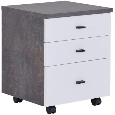 Möbelix , Weiß, Dunkelgrau , Holzwerkstoff , 3 Schublade(n) Schubladen , 43x53x40 cm , Büromöbel, Rollcontainer Möbelix , Weiß, Dunkelgrau , Holzwerkstoff , 3 Schublade(n) Schubladen , 43x53x40 cm , Büromöbel, Rollcontainer