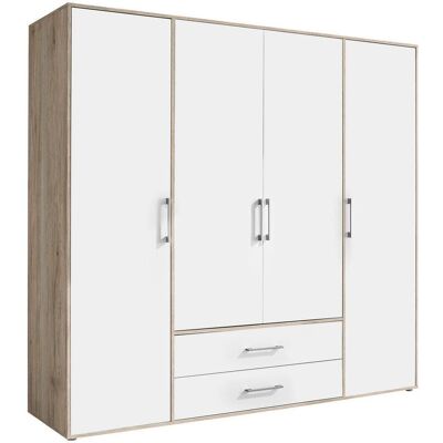 Möbelix , Weiß, Eiche San Remo , Holzwerkstoff , 7 Fächer , 2 Schublade(n) Schubladen , 206x195x60 cm , in verschiedenen Größen erhältlich , Schlafzimmer, Kleiderschränke, Drehtürenschränke Möbelix , Weiß, Eiche San Remo , Holzwerkstoff , 7 Fächer , 2 Schublade(n) Schubladen , 206x195x60 cm , in verschiedenen Größen erhältlich , Schlafzimmer, Kleiderschränke, Drehtürenschränke