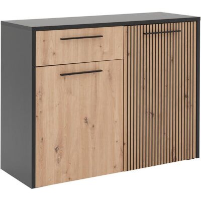 Möbelix , Schwarz, Eichefarben , Holzwerkstoff , 3 Fächer , 1 Schublade(n) Schubladen , 110.5x88x42 cm , Kleinmöbel, Kommoden, Kommoden Möbelix , Schwarz, Eichefarben , Holzwerkstoff , 3 Fächer , 1 Schublade(n) Schubladen , 110.5x88x42 cm , Kleinmöbel, Kommoden, Kommoden