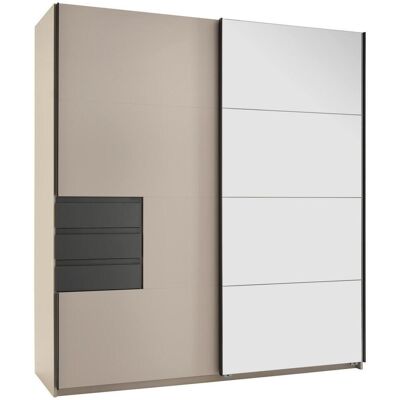 Möbelix , Grau, Weiß, Sahara , Glas, Holzwerkstoff , 4 Fächer , 3 Schublade(n) Schubladen , 180x198x65 cm , BQ - Bündnis für Qualität, Made in Germany, DIN EN ISO 9001 , umfangreiches Zubehör erhältlich , Möbelix , Grau, Weiß, Sahara , Glas, Holzwerkstoff , 4 Fächer , 3 Schublade(n) Schubladen , 180x198x65 cm , BQ - Bündnis für Qualität, Made in Germany, DIN EN ISO 9001 , umfangreiches Zubehör erhältlich ,