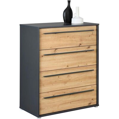 Möbelix , Anthrazit, Eiche Artisan , Holzwerkstoff , 4 Schublade(n) Schubladen , 80x94.8x41.2 cm , Kleinmöbel, Kommoden, Kommoden Möbelix , Anthrazit, Eiche Artisan , Holzwerkstoff , 4 Schublade(n) Schubladen , 80x94.8x41.2 cm , Kleinmöbel, Kommoden, Kommoden
