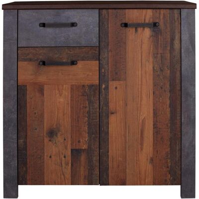 Ondega , Grau, Eichefarben , Holzwerkstoff , 5 Fächer , 96x94x37 cm , Typenauswahl, stehend , Kleinmöbel, Kommoden, Kommoden Ondega , Grau, Eichefarben , Holzwerkstoff , 5 Fächer , 96x94x37 cm , Typenauswahl, stehend , Kleinmöbel, Kommoden, Kommoden