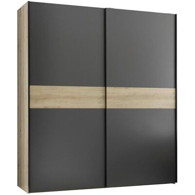Möbelix , Graphitfarben, Eiche Artisan , Holzwerkstoff , 2 Fächer , 170x195x57.5 cm , Möbelix , Graphitfarben, Eiche Artisan , Holzwerkstoff , 2 Fächer , 170x195x57.5 cm ,