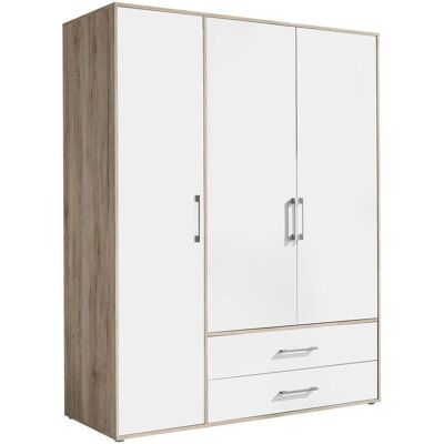 Möbelix , Weiß, Eiche San Remo , Holzwerkstoff , 4 Fächer , 2 Schublade(n) Schubladen , 155x195x60 cm , in verschiedenen Größen erhältlich , Schlafzimmer, Kleiderschränke, Drehtürenschränke Möbelix , Weiß, Eiche San Remo , Holzwerkstoff , 4 Fächer , 2 Schublade(n) Schubladen , 155x195x60 cm , in verschiedenen Größen erhältlich , Schlafzimmer, Kleiderschränke, Drehtürenschränke