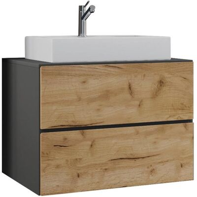 VCM Honig-Eiche Anthrazit Badmöbel-Set - Badezimmer VCM Honig-Eiche Anthrazit Badmöbel-Set - Badezimmer