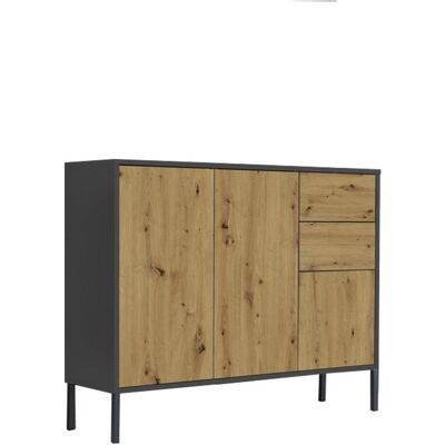 Mid.you , Anthrazit, Eiche Artisan , Holzwerkstoff , 1 Fächer , 2 Schublade(n) Schubladen , 105.5x86x33 cm , Made in Germany , erweiterbar, stehend, in verschiedenen Größen erhältlich , Kleinmöbel, Kommoden, Kommoden Mid.you , Anthrazit, Eiche Artisan , Holzwerkstoff , 1 Fächer , 2 Schublade(n) Schubladen , 105.5x86x33 cm , Made in Germany , erweiterbar, stehend, in verschiedenen Größen erhältlich , Kleinmöbel, Kommoden, Kommoden