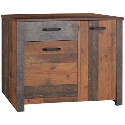 Ondega , Eichefarben, Dunkelgrau , Holzwerkstoff , 3 Fächer , 1 Schublade(n) Schubladen , 116.5x86x41.5 cm , Typenauswahl, stehend , Kleinmöbel, Kommoden, Kommoden Ondega , Eichefarben, Dunkelgrau , Holzwerkstoff , 3 Fächer , 1 Schublade(n) Schubladen , 116.5x86x41.5 cm , Typenauswahl, stehend , Kleinmöbel, Kommoden, Kommoden