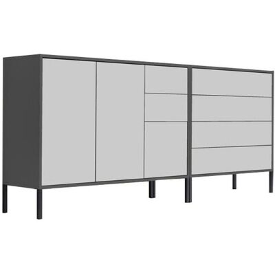 Mid.you , Anthrazit, Weiß , Holzwerkstoff , 1 Fächer , 6 Schublade(n) Schubladen , 184.5x86x33 cm , Made in Germany , erweiterbar, stehend, in verschiedenen Größen erhältlich , Kleinmöbel, Kommoden, Sideboards Mid.you , Anthrazit, Weiß , Holzwerkstoff , 1 Fächer , 6 Schublade(n) Schubladen , 184.5x86x33 cm , Made in Germany , erweiterbar, stehend, in verschiedenen Größen erhältlich , Kleinmöbel, Kommoden, Sideboards
