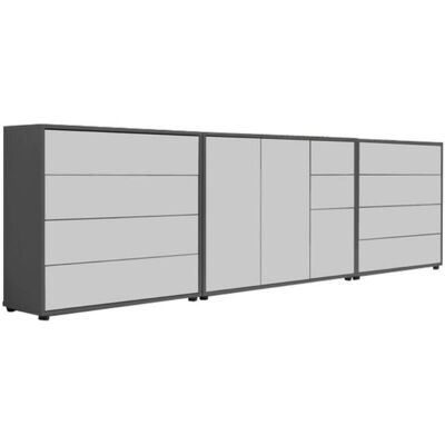 Mid.you , Anthrazit, Weiß , Holzwerkstoff , 1 Fächer , 10 Schublade(n) Schubladen , 263.5x73x33 cm , Made in Germany , erweiterbar, stehend, in verschiedenen Größen erhältlich , Kleinmöbel, Kommoden, Sideboards Mid.you , Anthrazit, Weiß , Holzwerkstoff , 1 Fächer , 10 Schublade(n) Schubladen , 263.5x73x33 cm , Made in Germany , erweiterbar, stehend, in verschiedenen Größen erhältlich , Kleinmöbel, Kommoden, Sideboards