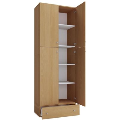 VCM Lona XXL Kleiderschrank - 4 Türen, 1 Schublade, Braun VCM Lona XXL Kleiderschrank - 4 Türen, 1 Schublade, Braun