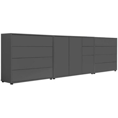 Mid.you , Anthrazit , Holzwerkstoff , 1 Fächer , 10 Schublade(n) Schubladen , 263.5x73x33 cm , Made in Germany , erweiterbar, stehend, in verschiedenen Größen erhältlich , Kleinmöbel, Kommoden, Sideboards Mid.you , Anthrazit , Holzwerkstoff , 1 Fächer , 10 Schublade(n) Schubladen , 263.5x73x33 cm , Made in Germany , erweiterbar, stehend, in verschiedenen Größen erhältlich , Kleinmöbel, Kommoden, Sideboards