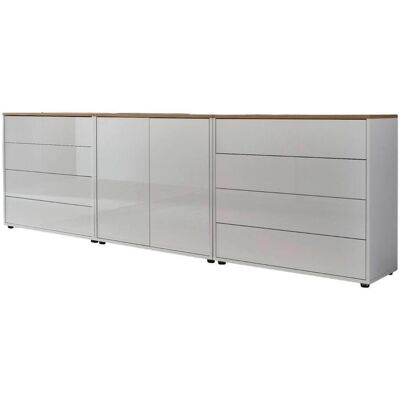 Mid.you , Weiß, Eiche Artisan, Weiß Hochglanz , Holzwerkstoff , 3 Fächer , 8 Schublade(n) Schubladen , 237x73x33 cm , erweiterbar, stehend , Kleinmöbel, Kommoden, Sideboards Mid.you , Weiß, Eiche Artisan, Weiß Hochglanz , Holzwerkstoff , 3 Fächer , 8 Schublade(n) Schubladen , 237x73x33 cm , erweiterbar, stehend , Kleinmöbel, Kommoden, Sideboards