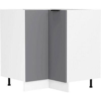 Fasola VCM Eckschrank - 82x76x76cm, Weiß / Anthrazit - Küchenschrank Fasola VCM Eckschrank - 82x76x76cm, Weiß / Anthrazit - Küchenschrank